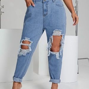 Ripped mom jeans